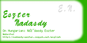 eszter nadasdy business card
